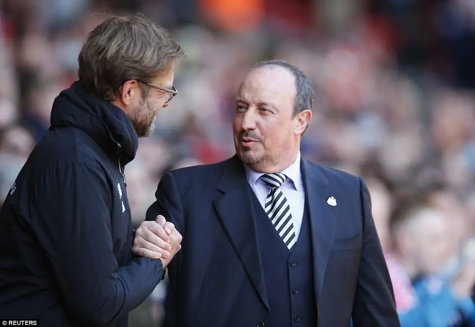 Jurgen Klopp and Rafael Benitez