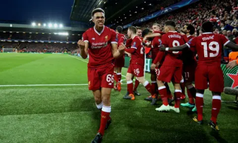 Liverpool 3-0 Man City – The best photos from first-leg win