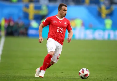 Liverpool’s Xherdan Shaqiri stars in Switzerland’s 6-0 win over Iceland