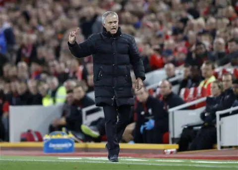 Jose Mourinho claims Liverpool’s goals against Man United were “fortunate”
