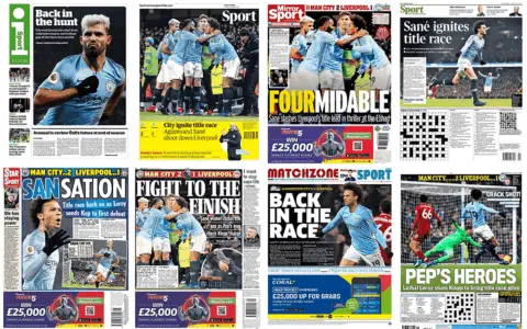 “Title race ignited” – What the media made of Liverpool’s defeat to Man City