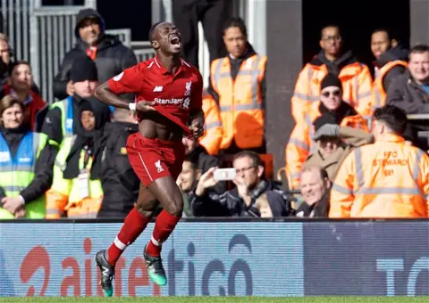 Video: Sadio Mane scores excellent team goal as Reds lead at Craven Cottage