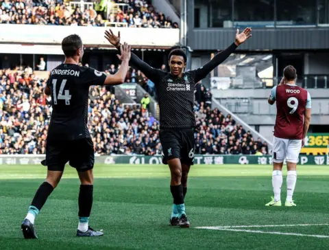 All the best snaps as Liverpool set club record with 3-0 win over Burnley
