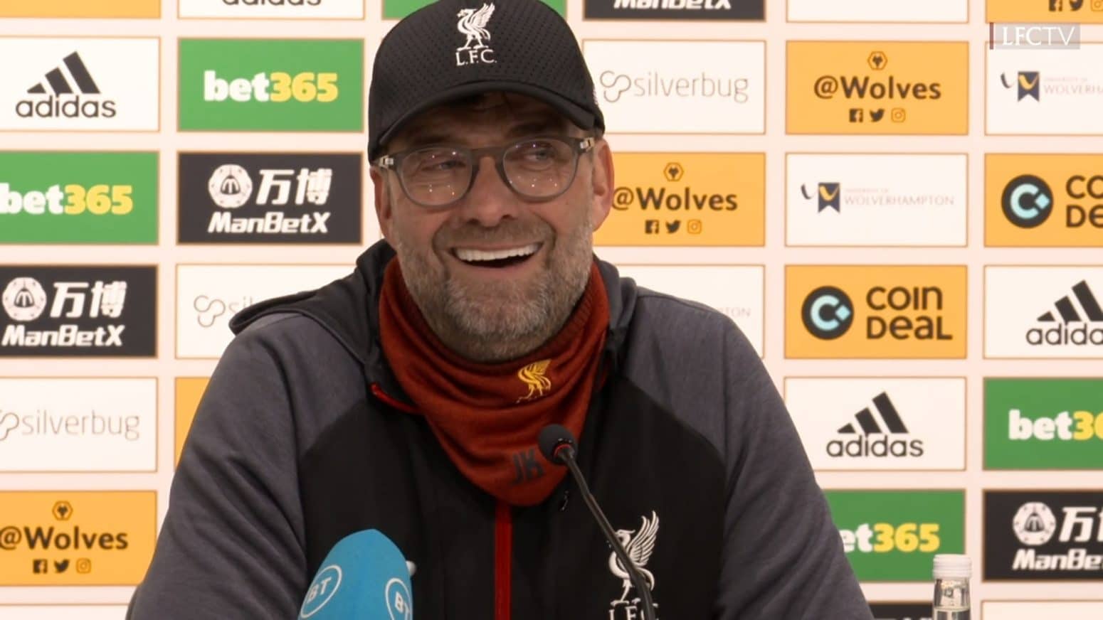 Jurgen Klopp Reacts To Wolves 1-2 Liverpool