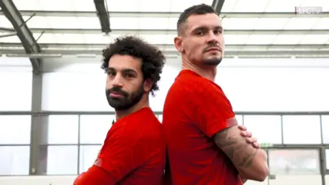 Mohamed Salah and Dejan Lovren go head-to-head in brilliant table tennis challenge