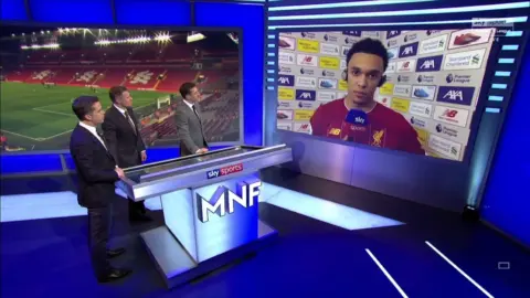 Watch: Trent Alexander-Arnold speaks to Gary Neville and Jamie Carragher on MNF following West Ham win