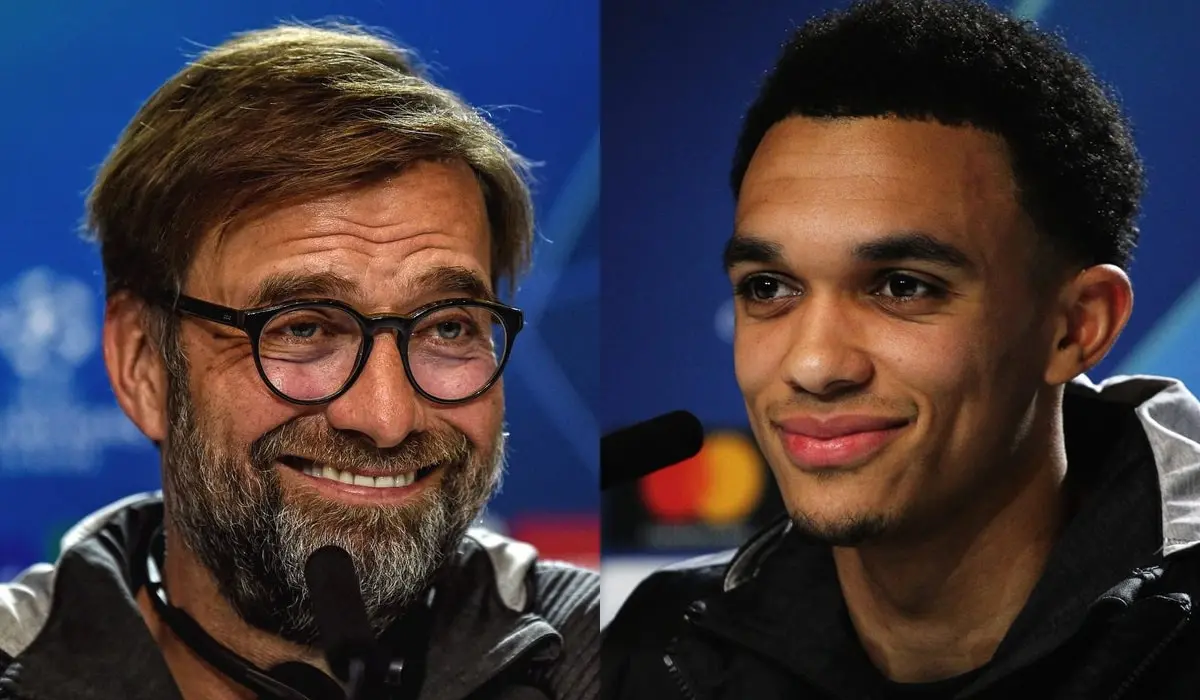 Jurgen Klopp and Trent Alexander-Arnold - Atletico Madrid vs Liverpool