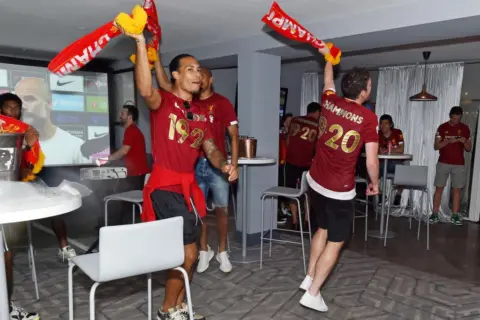 The best photos and videos as Liverpool’s title-winning squad celebrate through the night