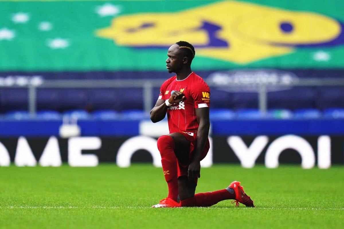 Sadio Mane - Black Lives Matter Kneel vs Everton