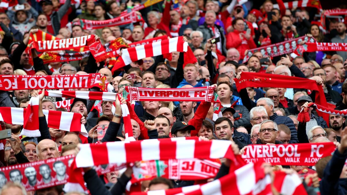 Liverpool supporters at Anfield