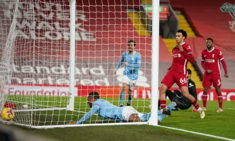 Liverpool 1-4 Man City – Alisson stumbles as City deliver knockout blow to Reds’ title hopes