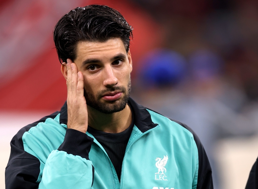 Dominik Szoboszlai looking frustrated after the final whistle