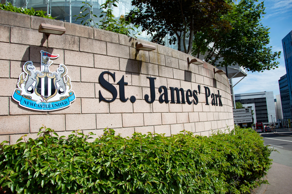 Aerial view of St. James' Park stadium in Newcastle ahead of Liverpool's Premier League opener