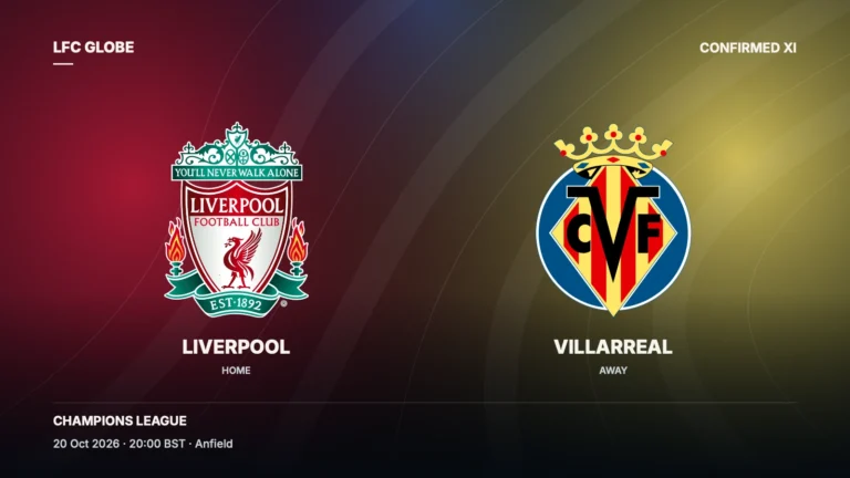 Liverpool confirmed line-up vs Villarreal as Trey Nyoni and Lewis Koumas start